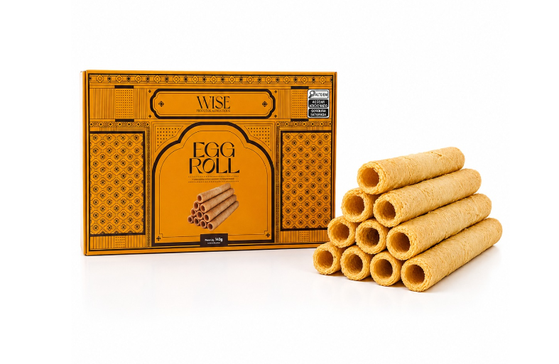 Biscoito Egg Roll Empório Daruma 140g Crocante e Saboroso