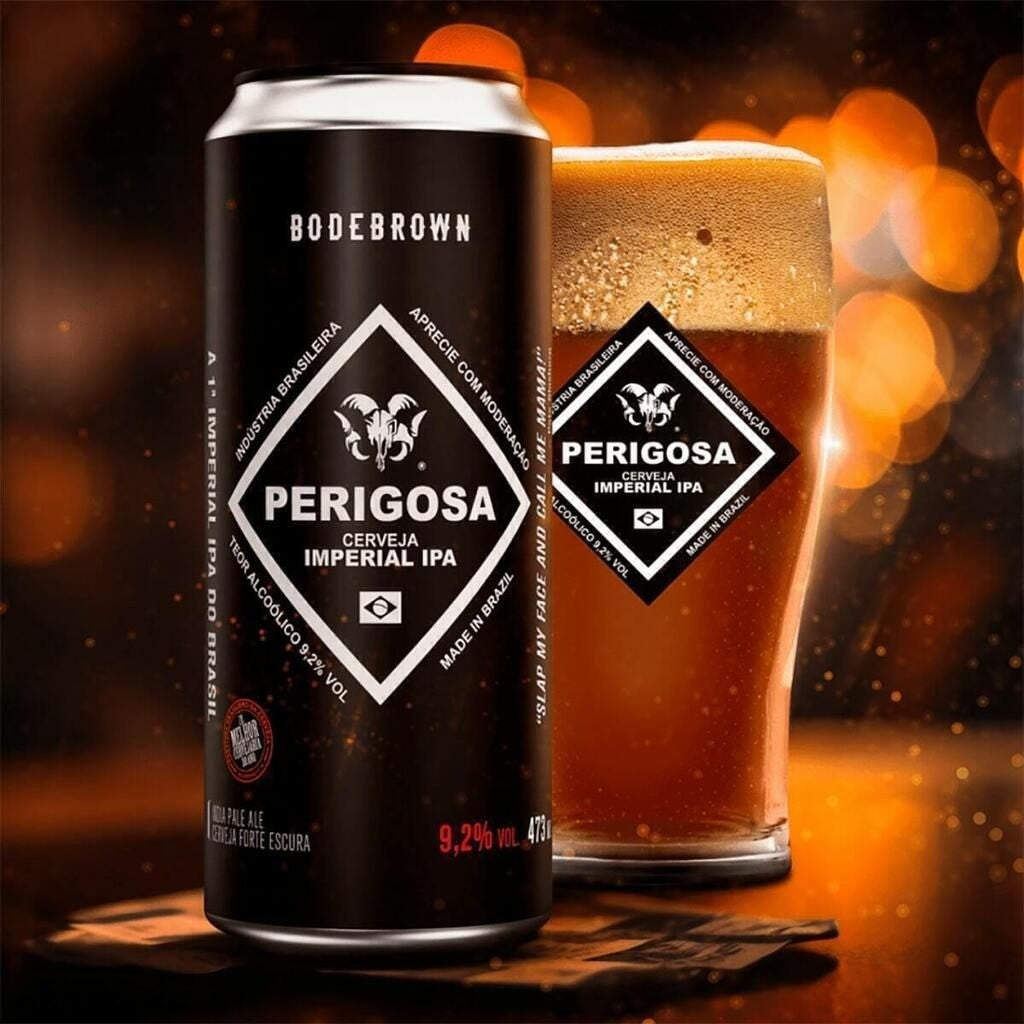 Cerveja Perigosa Imperial Ipa 473ml Bodebrown