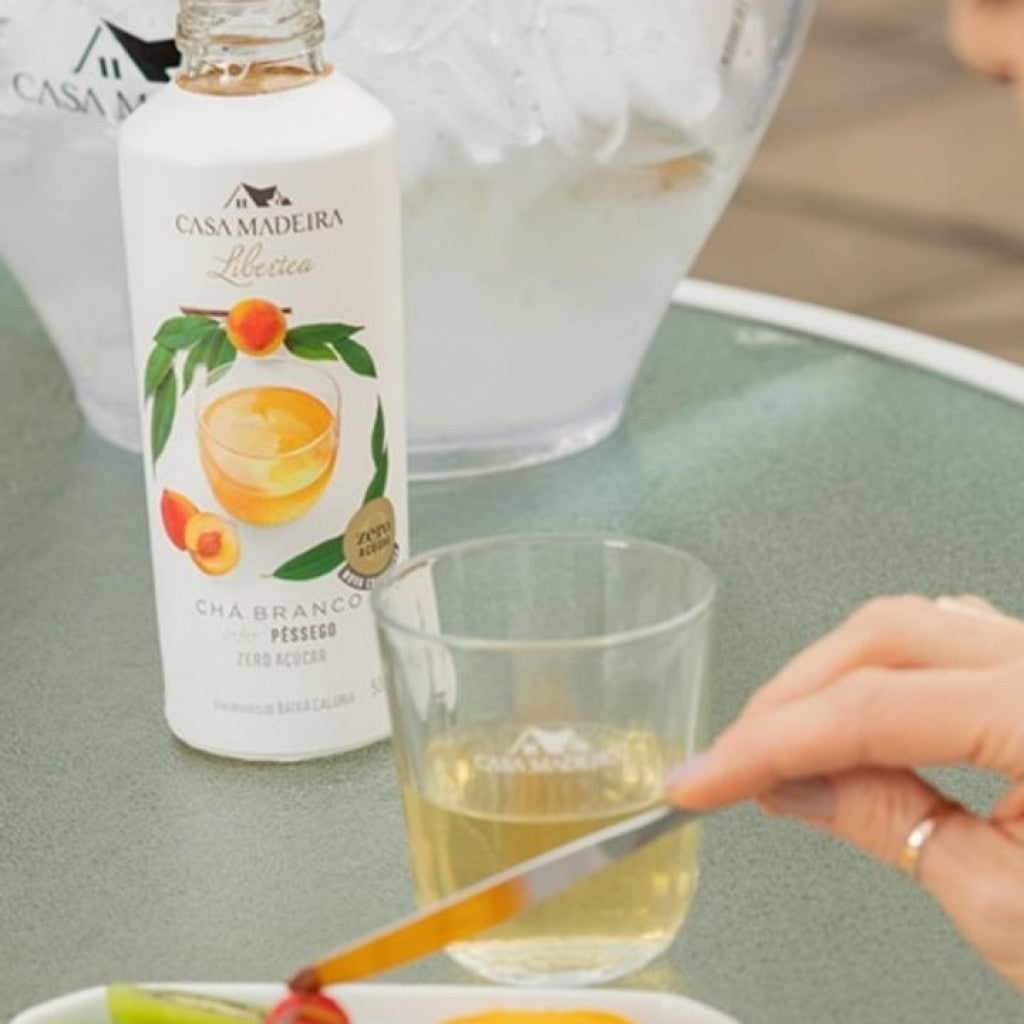 Chá Branco com Pêssego 500ml Casa Madeira
