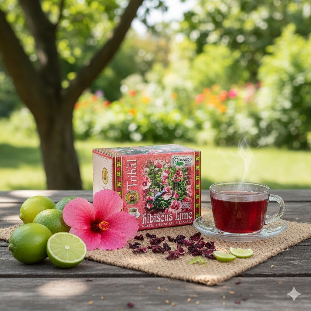 Chá Misto de Hibiscus Time Mate Hibisco e Limão com 15 Sachês 30g Tribal