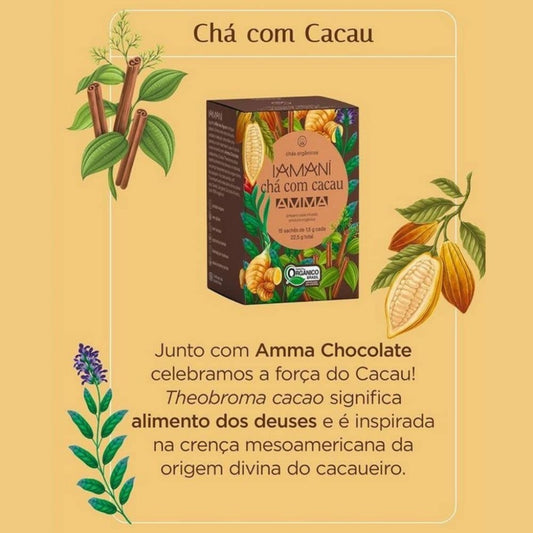 Chá Organico Chá com Cacau 22g Iamani