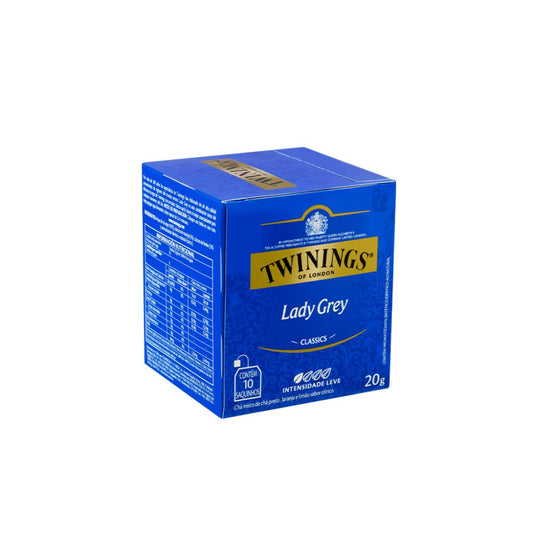 Chá Preto Lady Grey com 10 Sachês 20g Twinings
