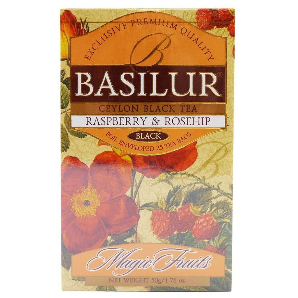 Chá Preto Framboesa e Rosa Mosqueta 20g Basilur