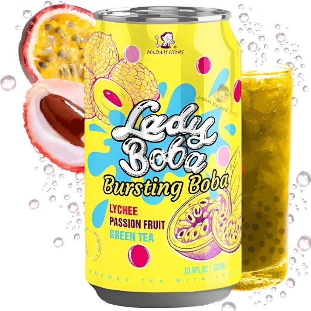 Cha Sabor Maracuja e Lichia Bubble Tea 320ml Madam Hong