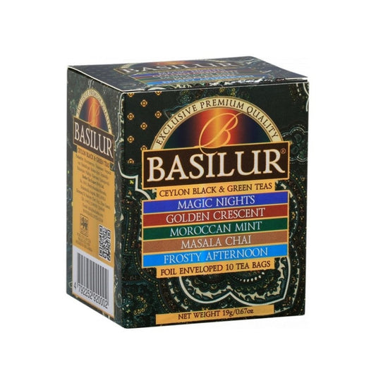 Chá Verde e Preto do Ceilão Sabores Sortidos 19g Basilur