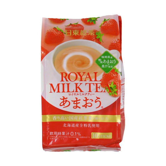 Chá com Leite Sabor Morango Royal com 10 Sachês 140g Nitto kocha