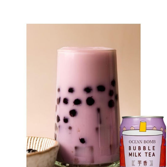 Chá com Leite e Bolhas Sabor Taro 315ml Ocean Bomb