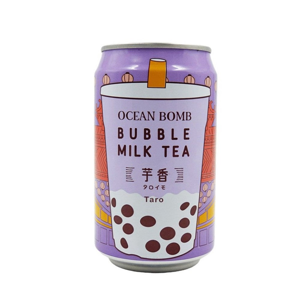 Chá com Leite e Bolhas Sabor Taro 315ml Ocean Bomb