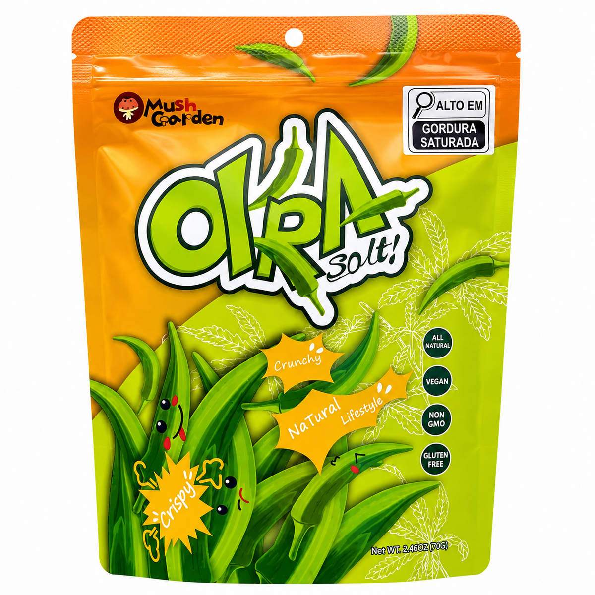 Salgadinho Chips de Quiabo Crocante 42.5g - Mush Garden