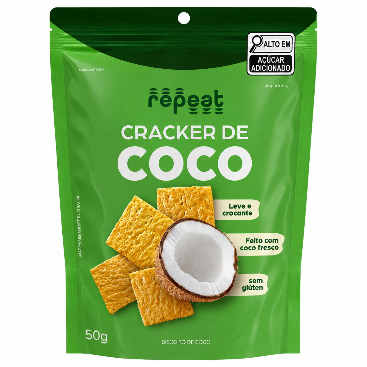 Cracker de Coco Original 50g Repeat