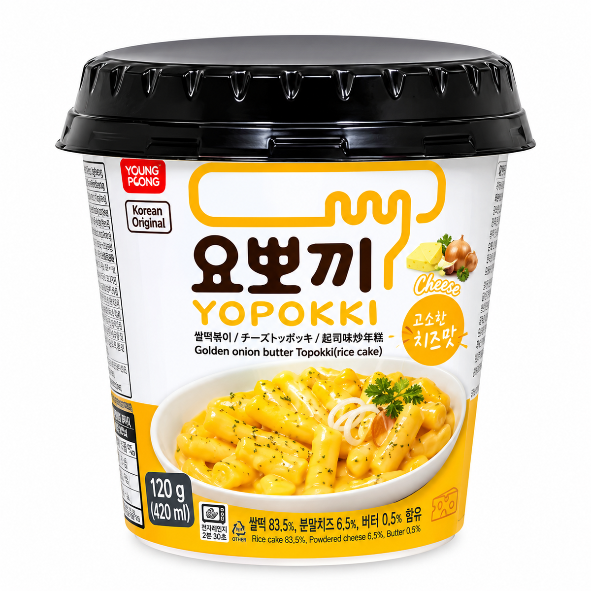 Massa de Arroz Yopokki com Molho de Cebola Amanteigada Cup 120g - Young Poong