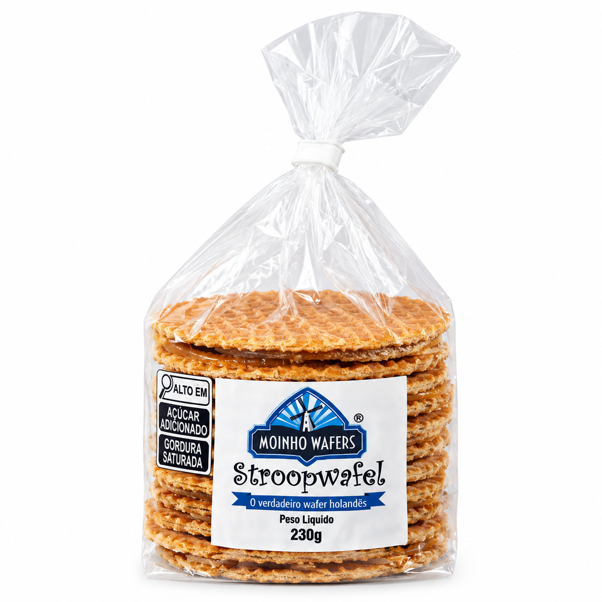Biscoito Stroopwafel 230g Moinho Wafers