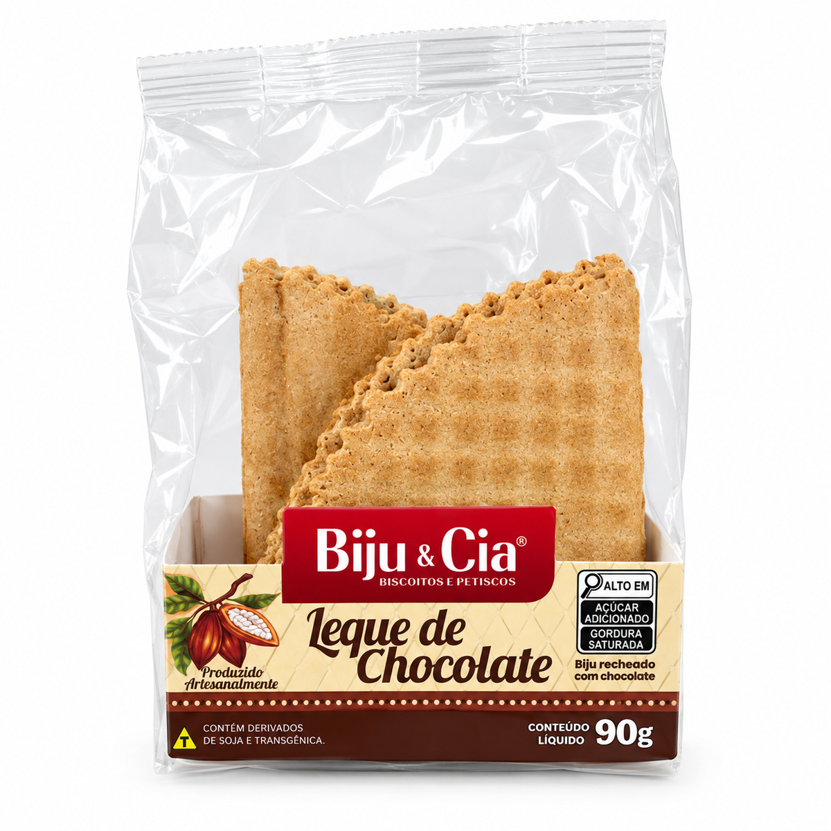 BISCOITO BIJU RECHEADO COM CHOCOLATE 90G BIJU E CIA
