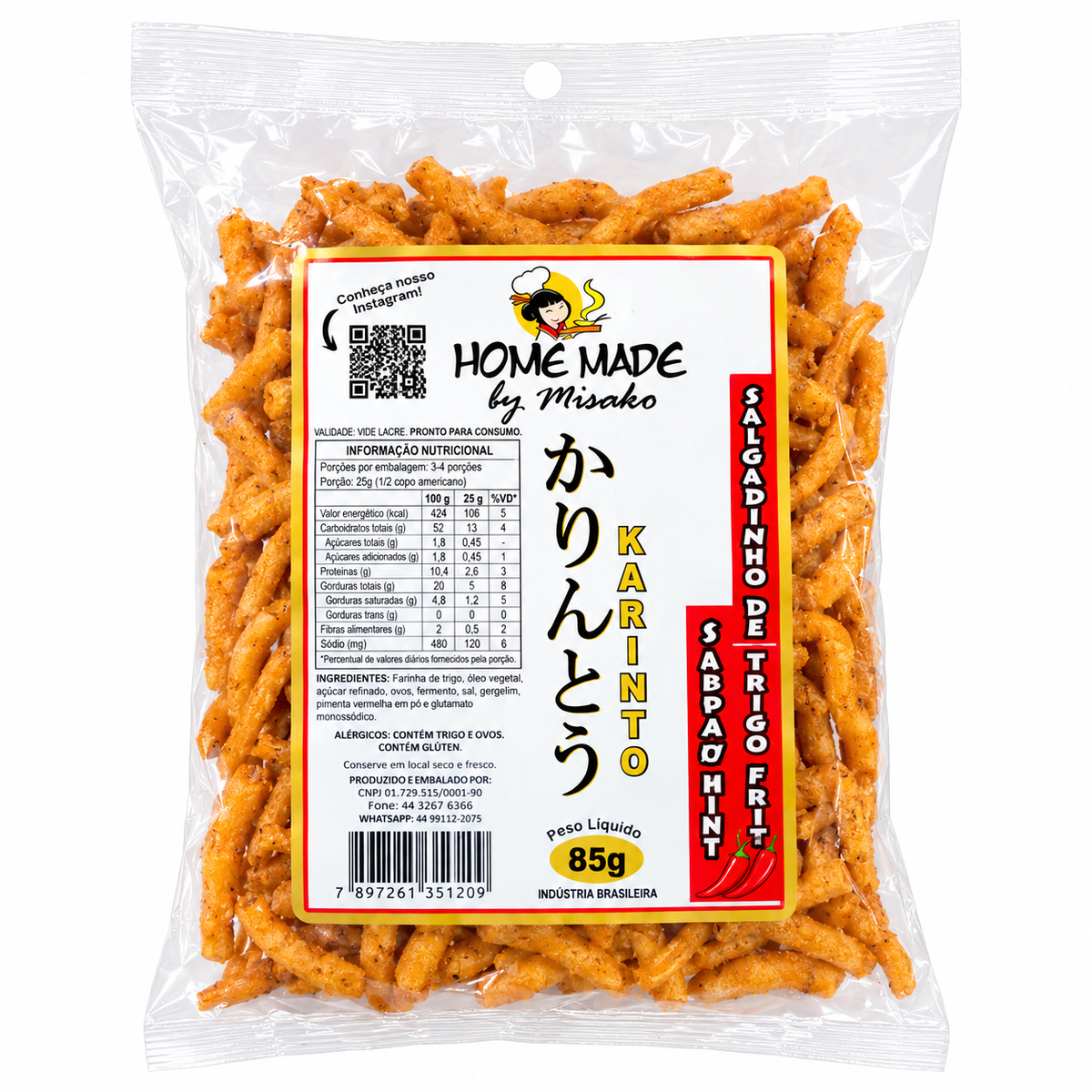Salgadinho Karinto de Pimenta 85g Home Made