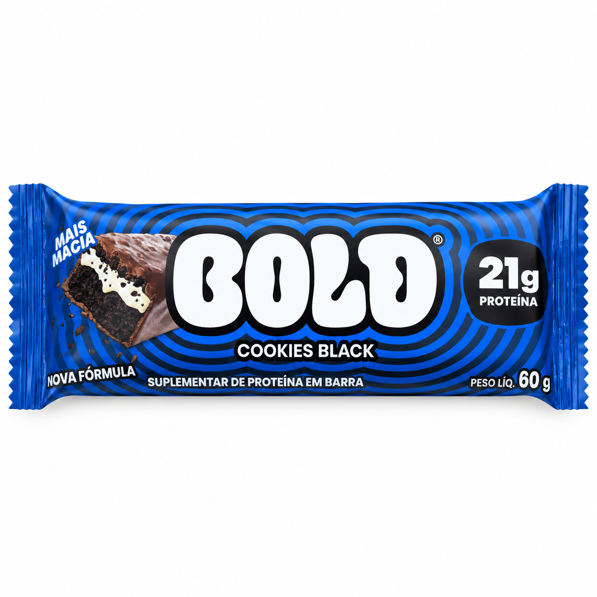BARRA PROTEINA COOKIES BLACK 60G BOLD