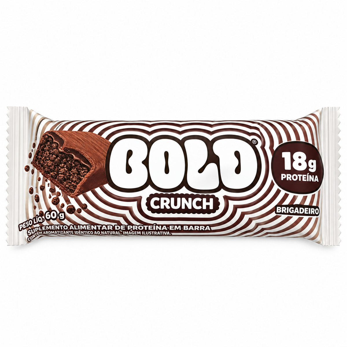 BARRA PROTEINA CRUNCH BRIGADEIRO 60G BOLD