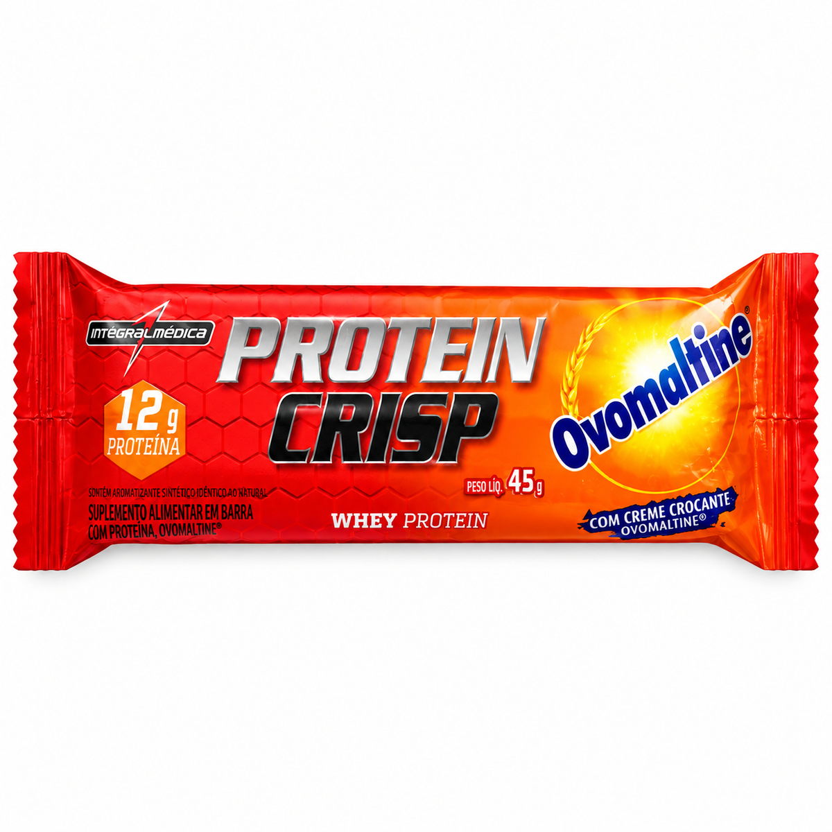 BARRA WHEY PROTEIN CRISP OVOMALTINE 45G INTEGRAL MEDICA