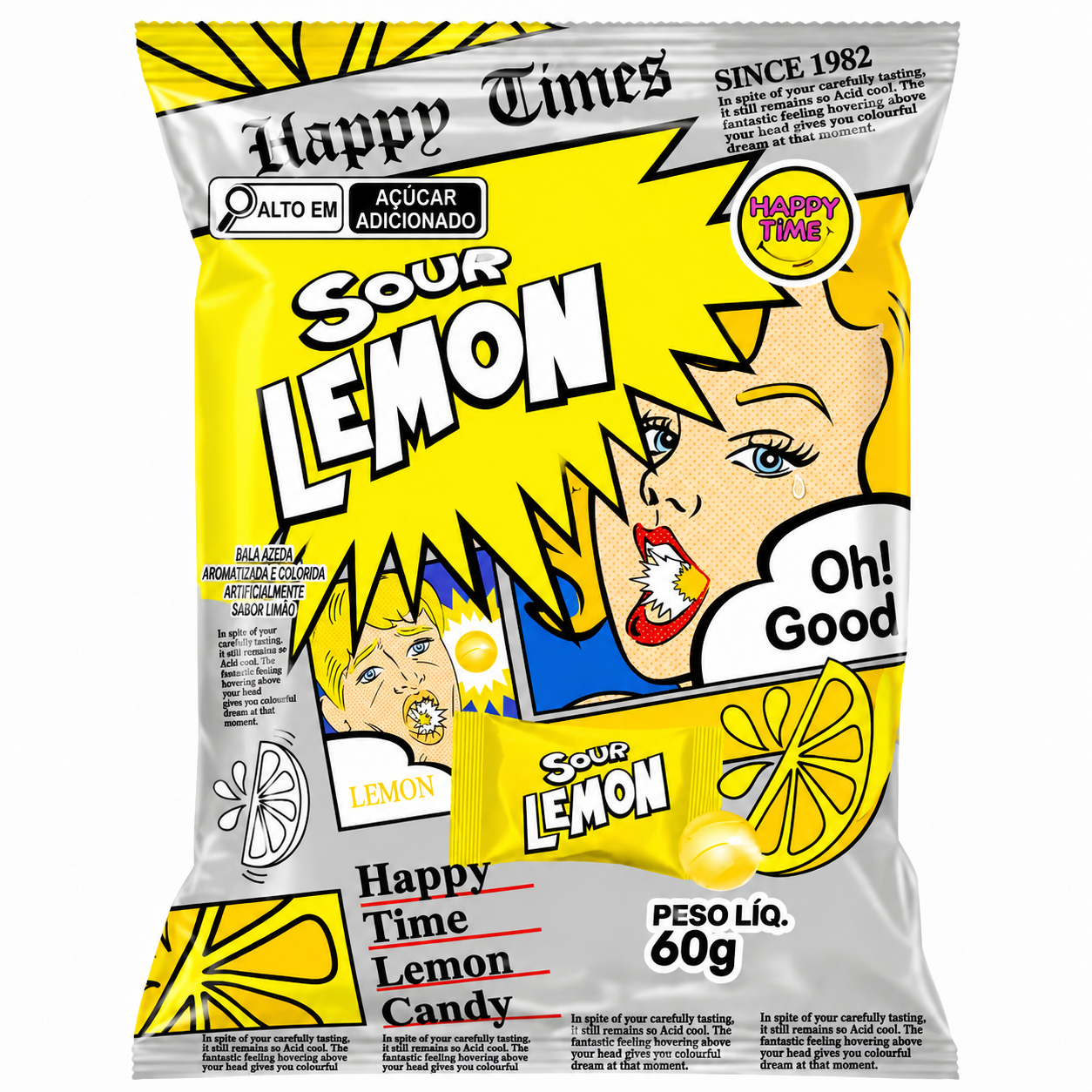 Bala Sour Lemon 60g Happy Time