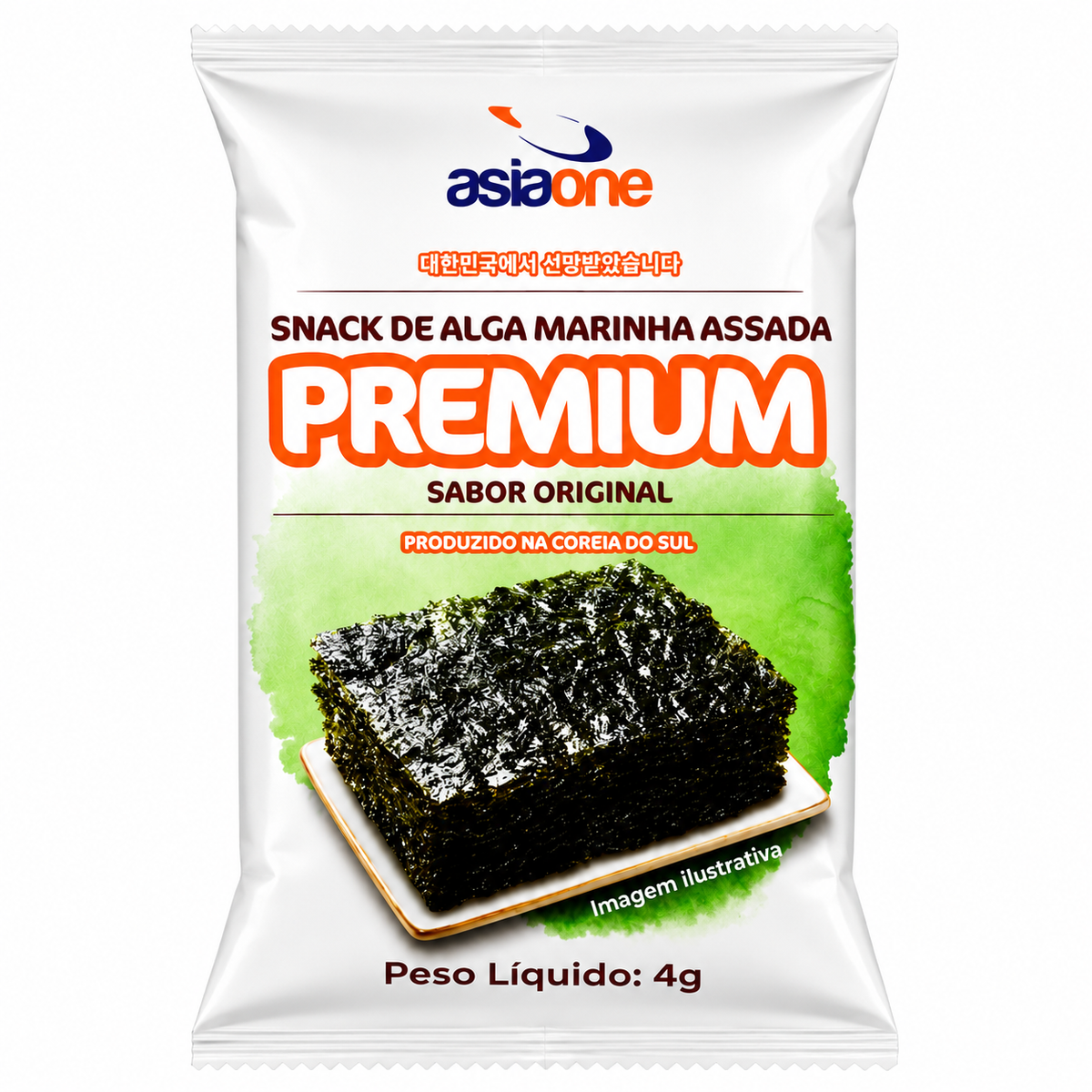 Snack de Alga Marinha Sabor Original Okazunori 4g Asia One