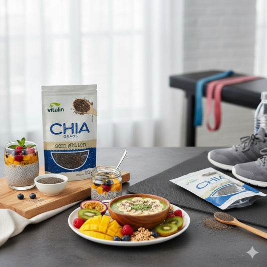 Chia em Grãos Integral Sem Glúten 120g Vitalin