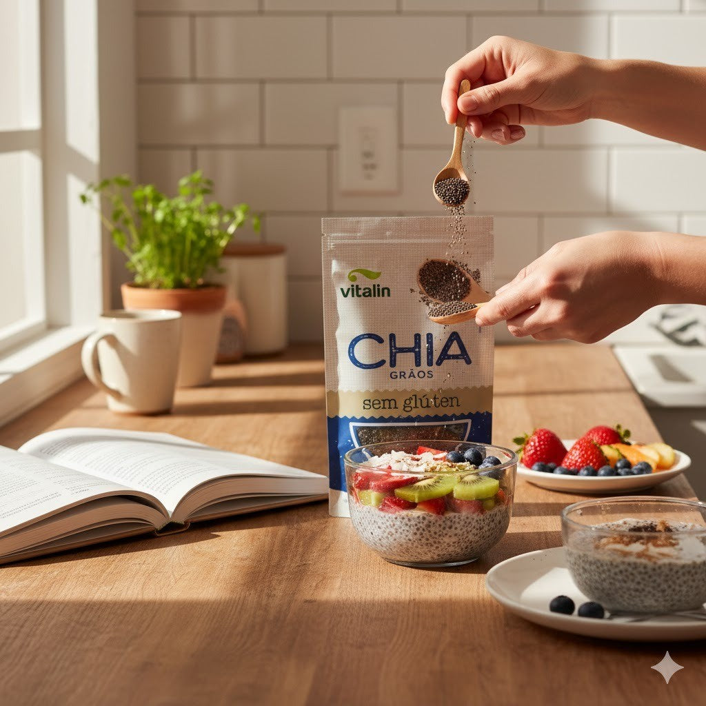 Chia em Grãos Integral Sem Glúten 120g Vitalin