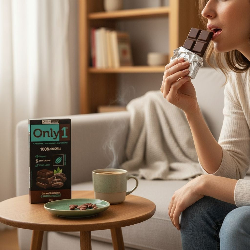 Chocolate 100% Cacau 70g Only1
