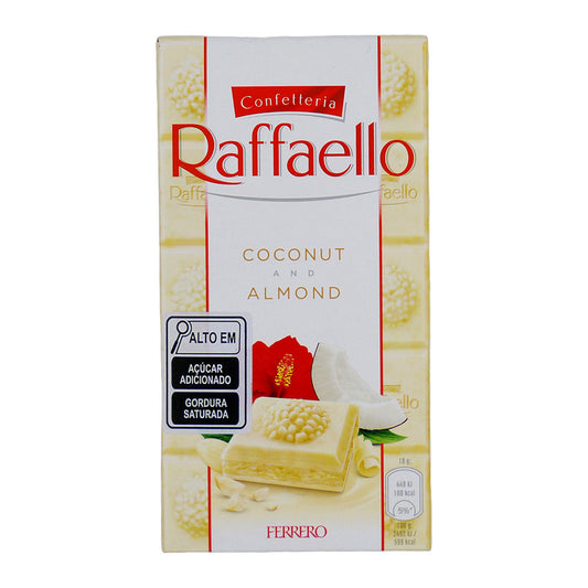 Chocolate Branco Raffaello com Creme de Coco e Amêndoas 90g