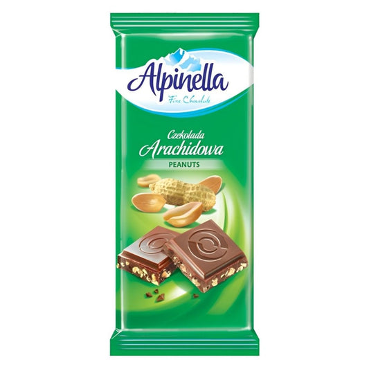 Chocolate ao Leite com Amendoim 90g Alpinella