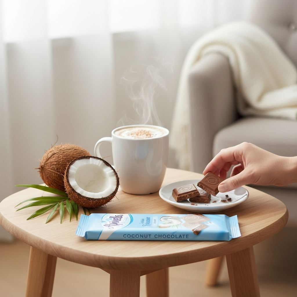 Chocolate ao Leite com Chips de Coco 90g Alpinella VENC. 31/08/26