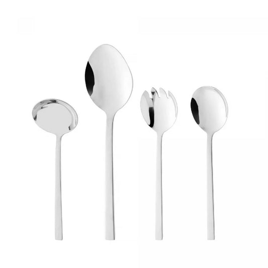 Conjunto 4 Pecas Para Servir Berna Aco Inox Wolff