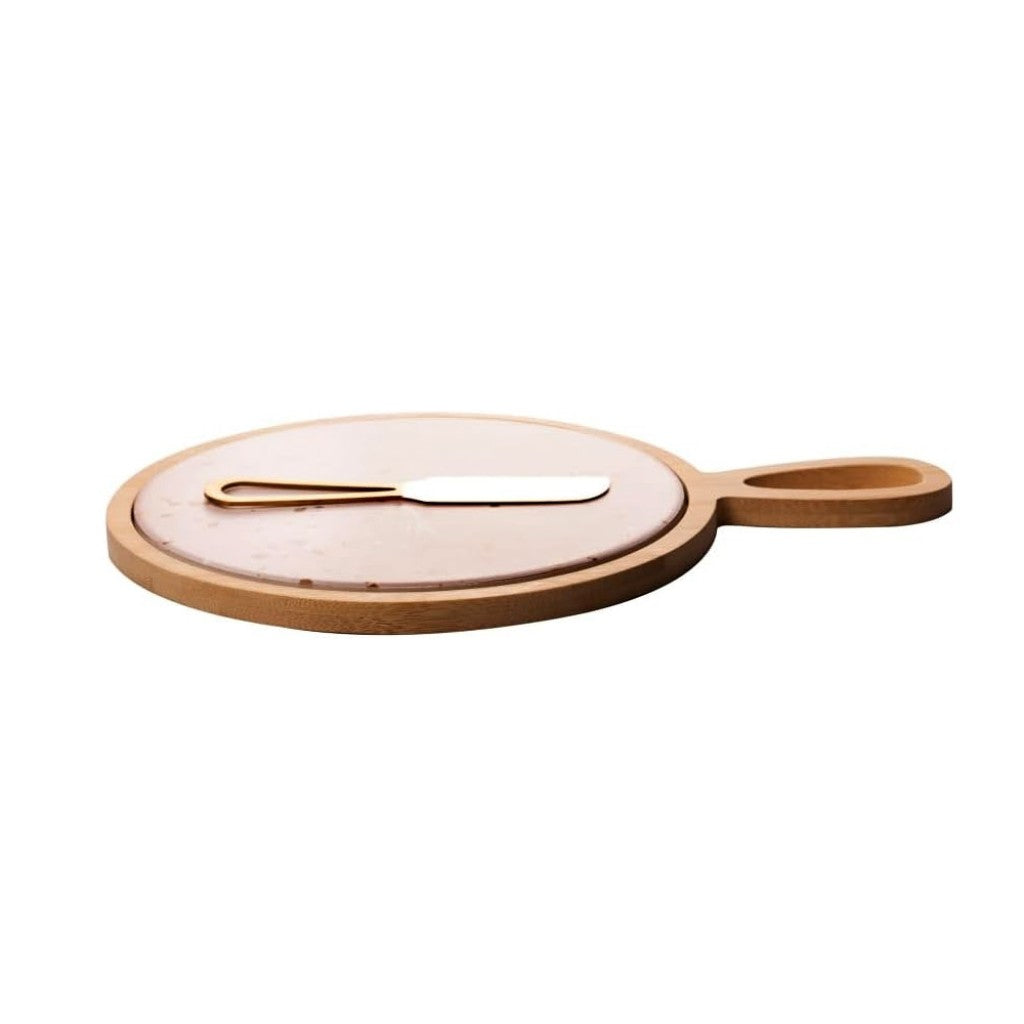 Conjunto com 3 Peças para Queijo com Bandeja Redondo 20x28x1,5cm Lyor