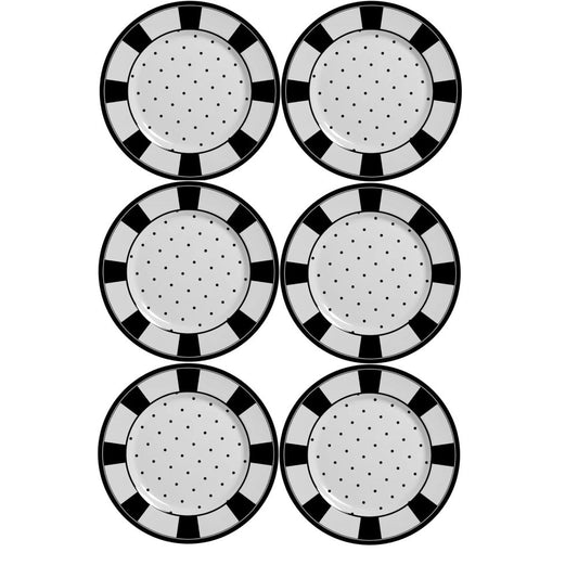 Conjunto de 6 Pratos de Sobremesa Petit Pois 19,5cm Alleanza