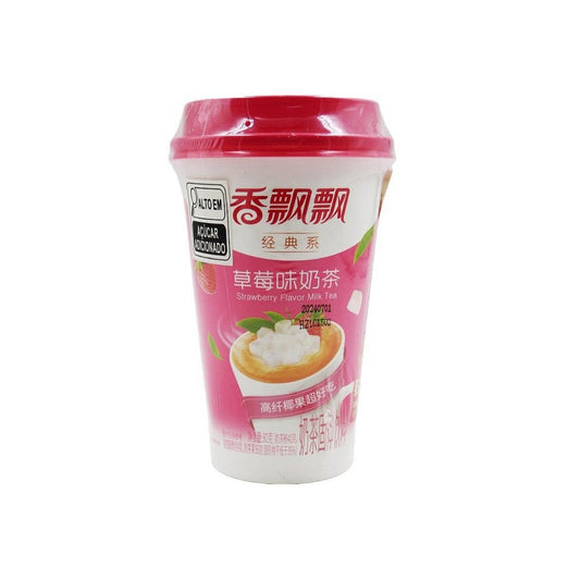 Copo de Chá com Leite Sabor Morango 80g Xiang Piao Piao