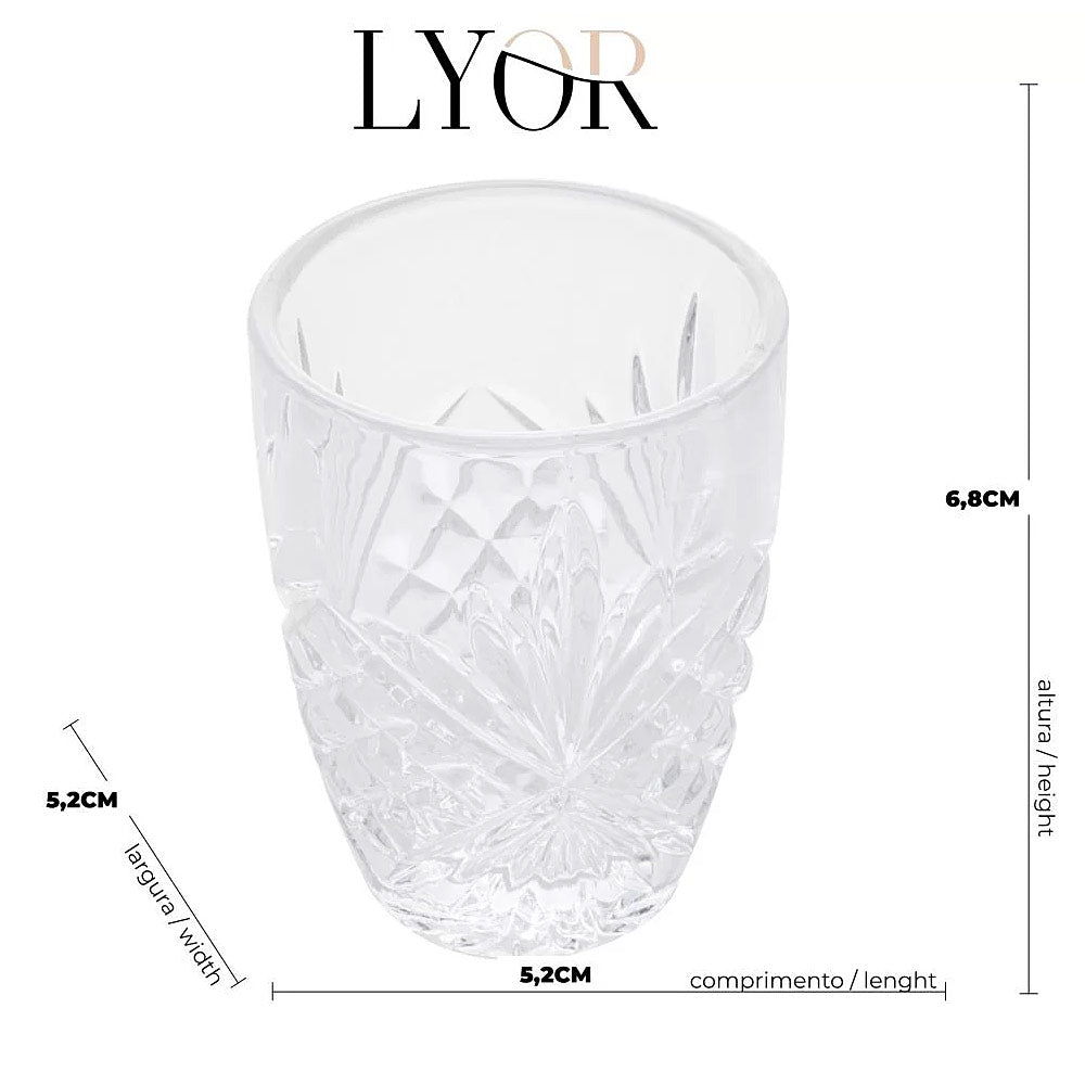 Copo para Shot de Vidro Sortido 65ml Lyor