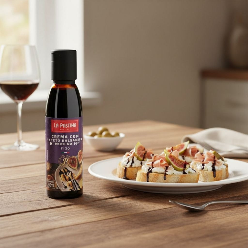 Creme com Aceto Balsâmico Di Modena Sabor Figo 150ml La Pastina