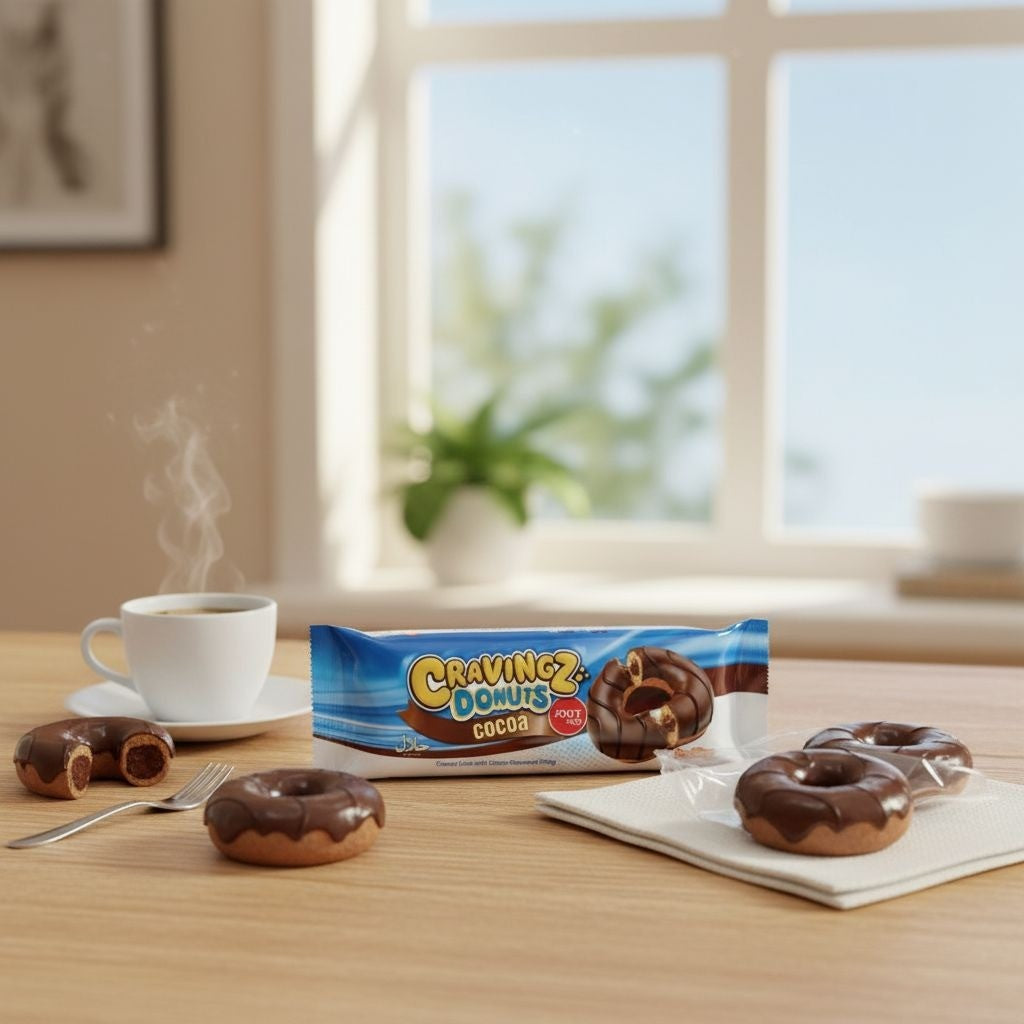 Donuts de Chocolate com Cacau 5 Packs 200g Cravingz