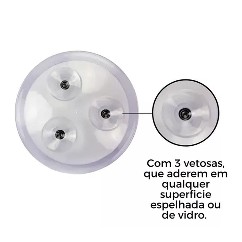 Espelho de Aumento com Ventosas 10x Klass Vough