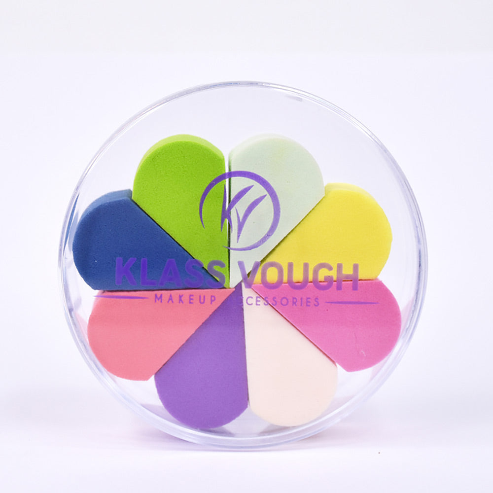 Esponja de Maquiagem Queijinho Colorido com 8 peças