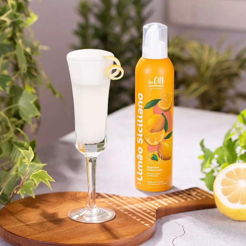Espuma para Drinks Sabor Limão Siciliano 240g Begin