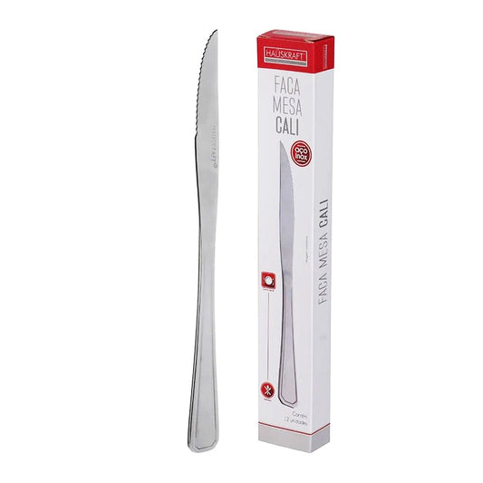 FACA DE MESA CALI INOX 12UN 22X1,8CM HAUSKRAFT