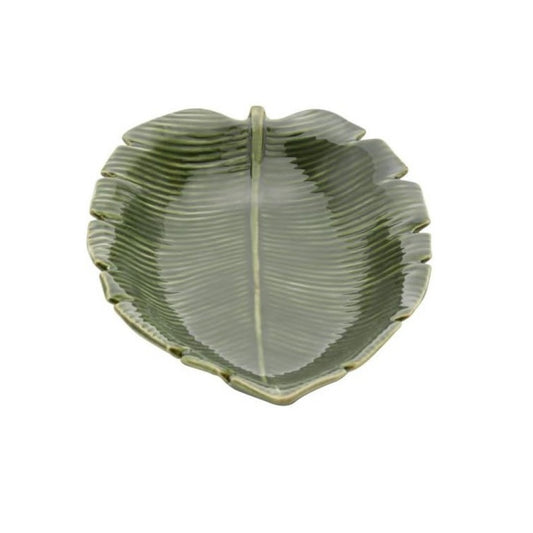 Folha Decorativa 23x16cm Banana Leaf Verde Lyor