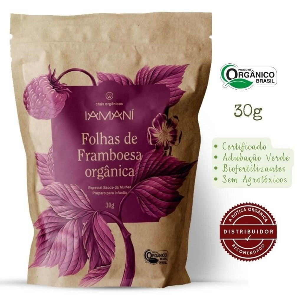 Folhas de Framboesa Orgânica 30g Iamani