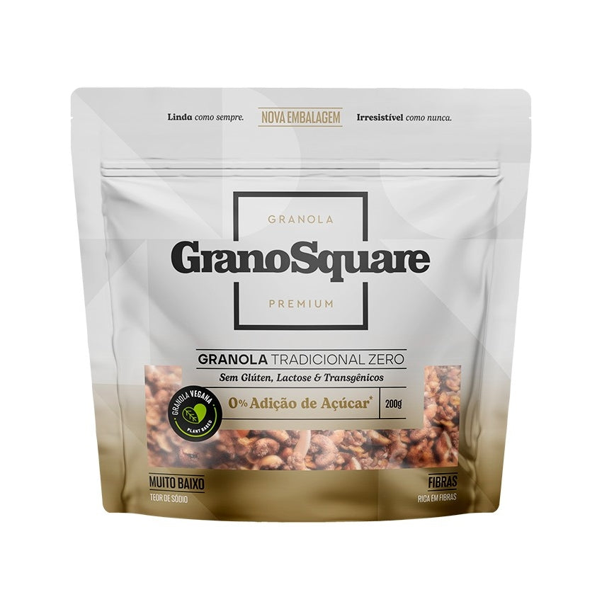 Granola Tradicional Zero Açucar 200g Grano Square