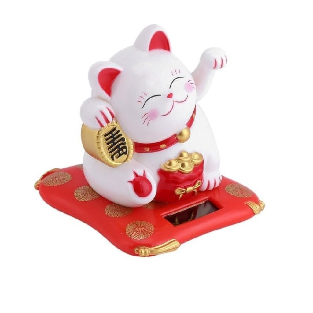 Gato da Sorte Branco 7,5x6,5cm Tenda