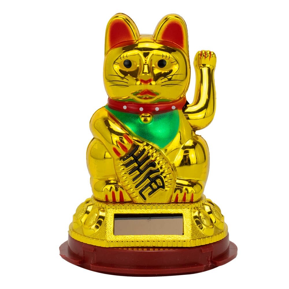 Gato da Sorte Dourado 8,5x12cm