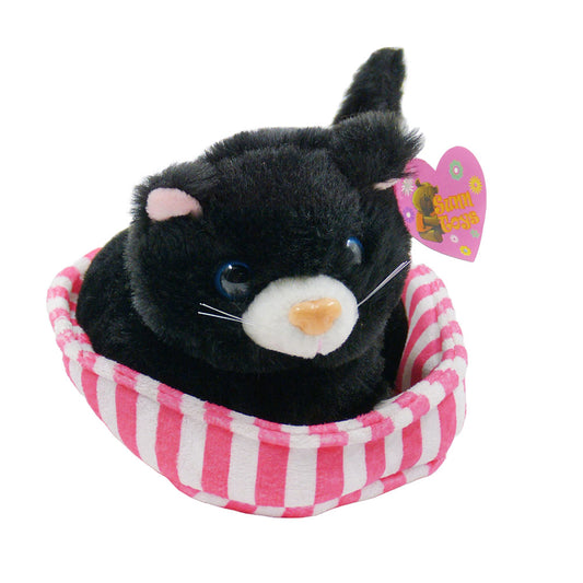 Gato na Cama de Pelucia Cores Sortidas