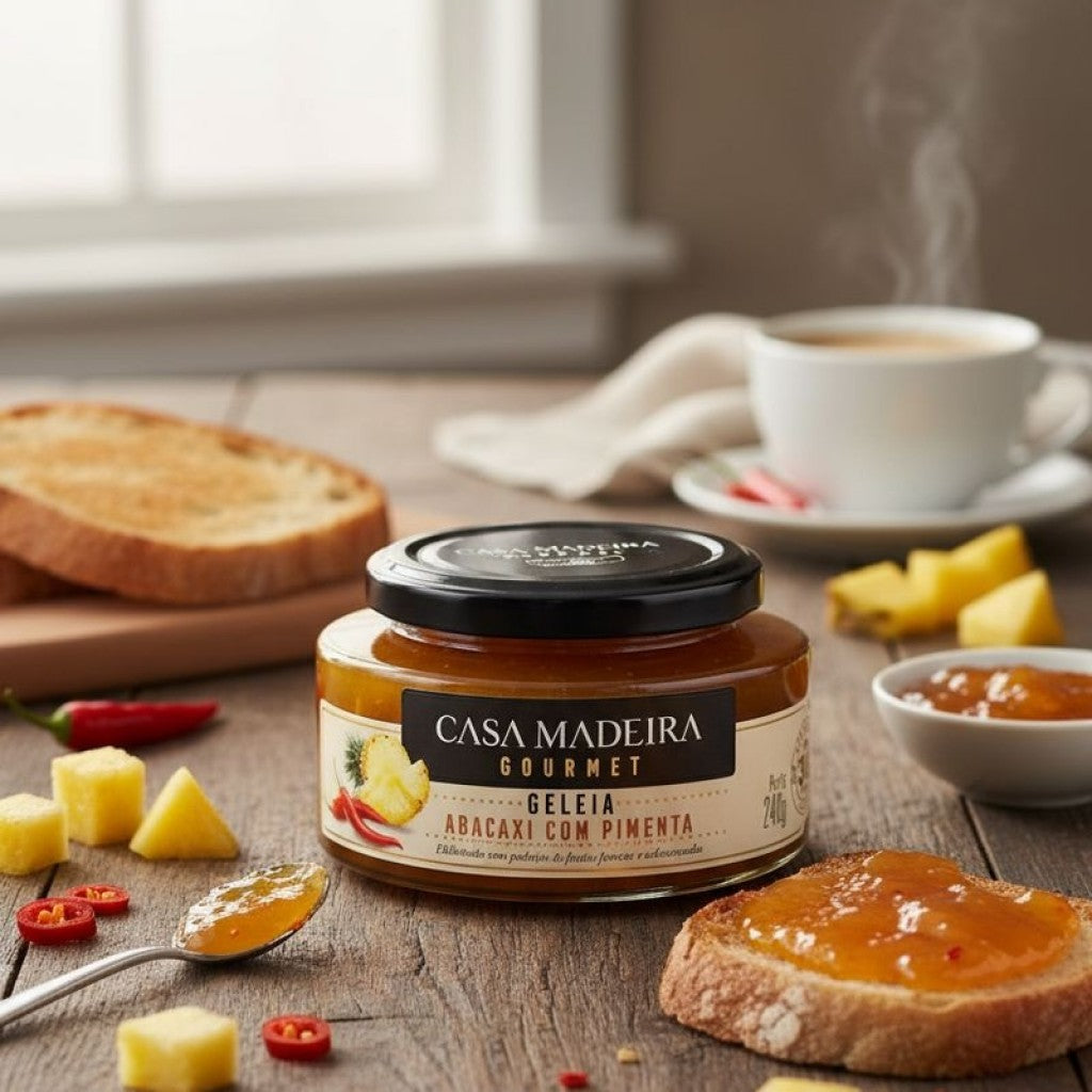 Geleia Gourmet de Abacaxi com Pimenta 240g Casa Madeira