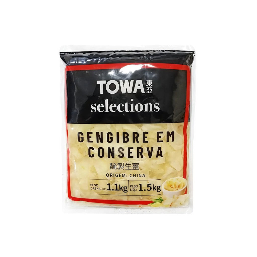Gengibre Branco Fatiado em Conserva 1.1kg Towa