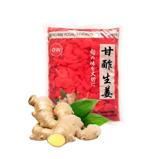 Gengibre Rosado em Conserva Fatiado GW 1.4Kg