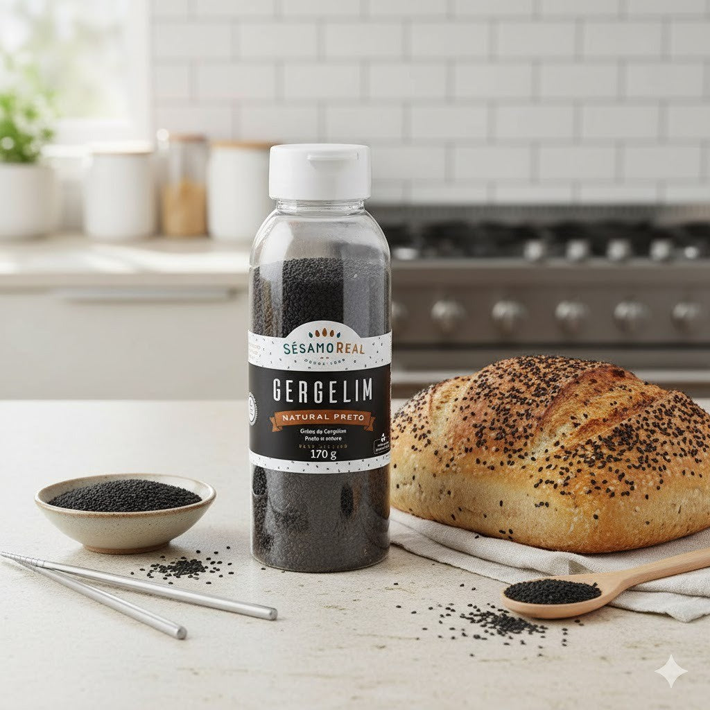Grãos de Gergelim Natural Preto 170g Sésamo Real